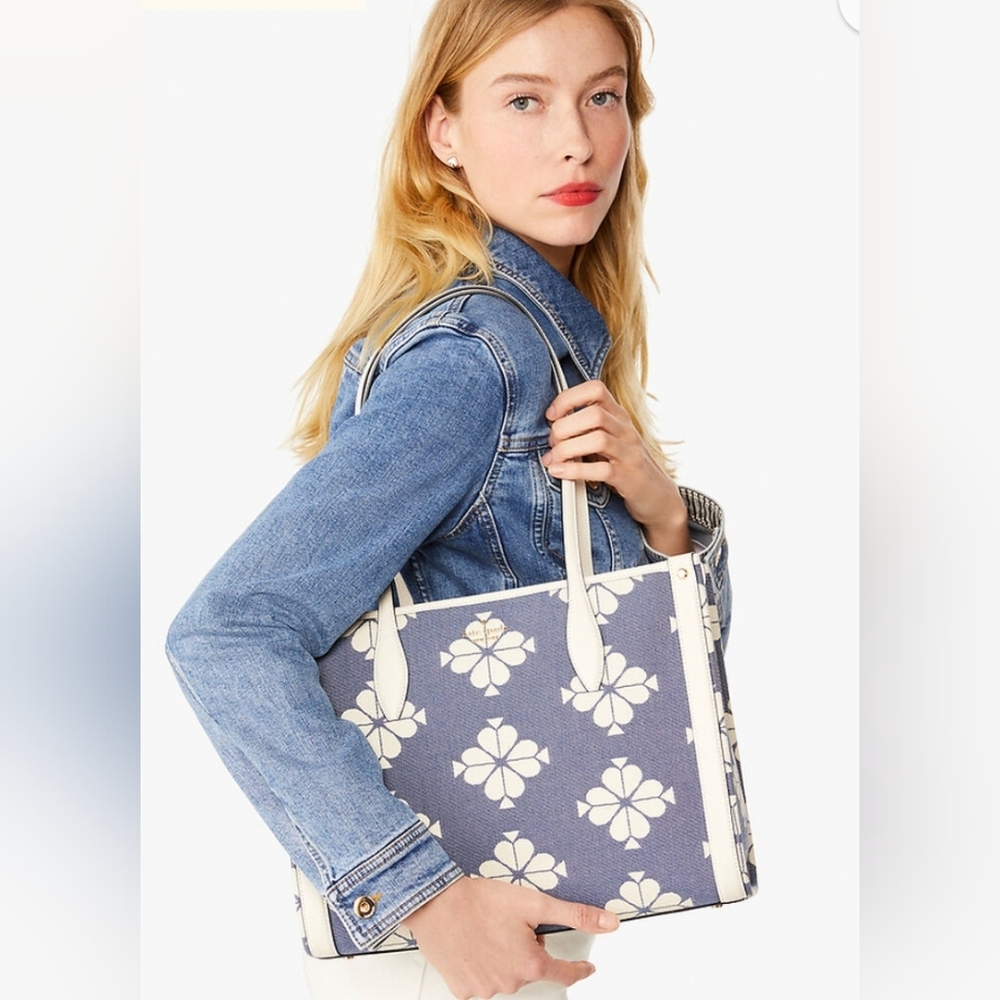Kate spade denim flower medium tote - Picture 4 of 6